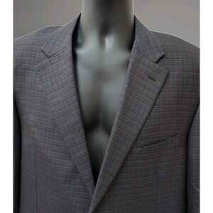 Canali Charcoal Plaid Blazer